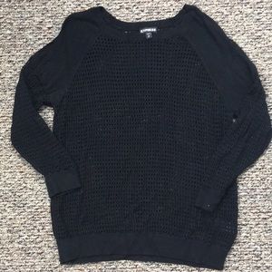 Express Black Cable Knit Top